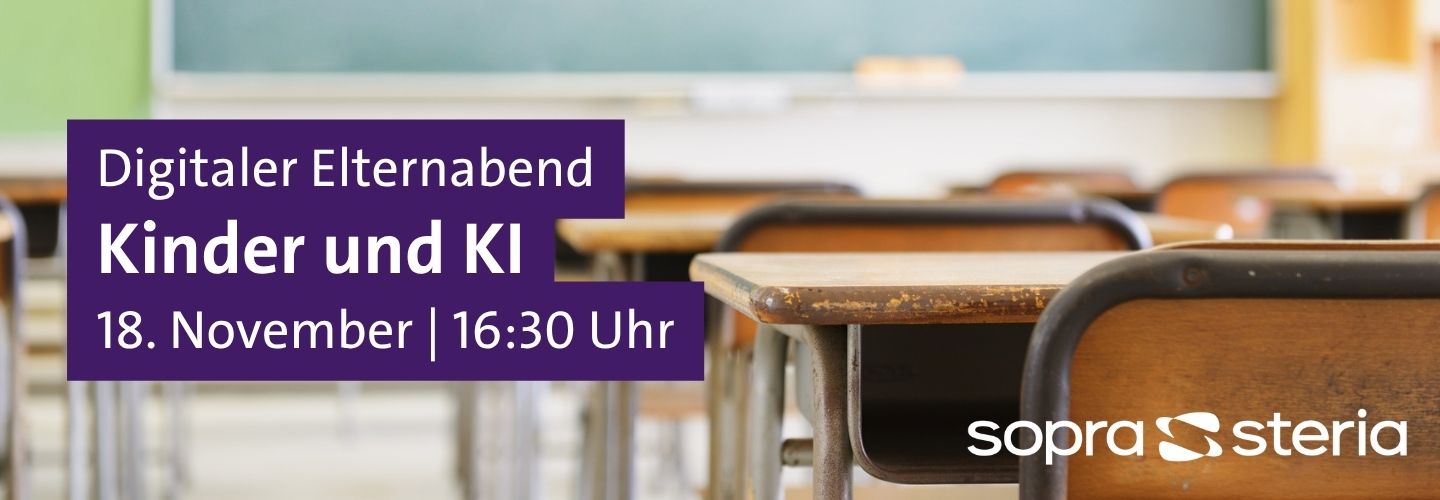 Ankündigung Digitaler Elternabend: Kinder und KI am 18. November, 16:30 Uhr