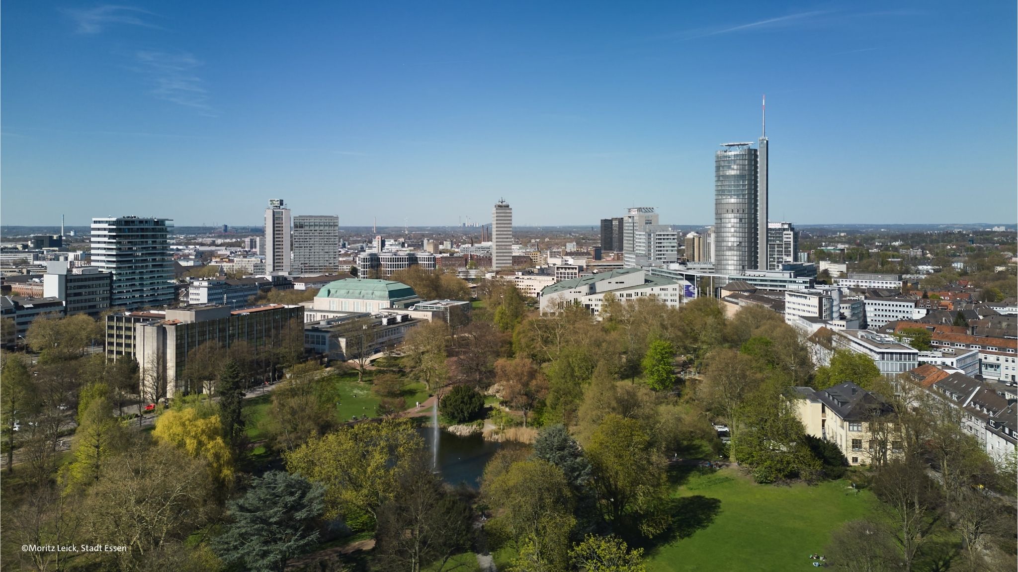 Panorama-Ansicht der Stadt Essen