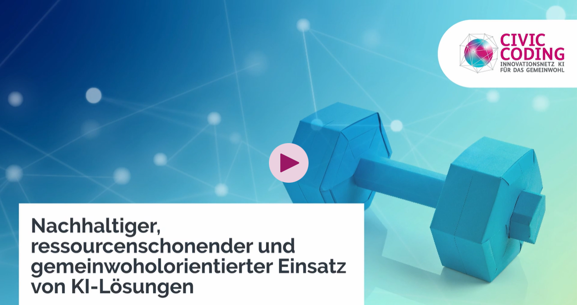 Nachhaltiger, ressourcenschonender und gemeinwohlorientierter Einsatz von KI-Lösungen
